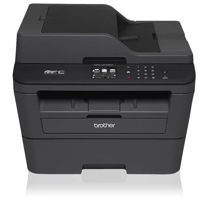 Brother MFC-L2740DW monochrome laser all-in-one printer with wireless connectivity