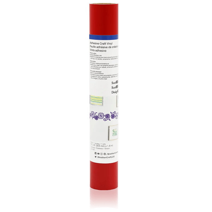 Brother adhesive craft vinyl roll with red cap for cutting machines