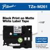 Brother TZe-M261 laminated label tape cartridge with black text on matte white background