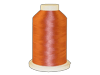 Brother orange embroidery thread spool on white background