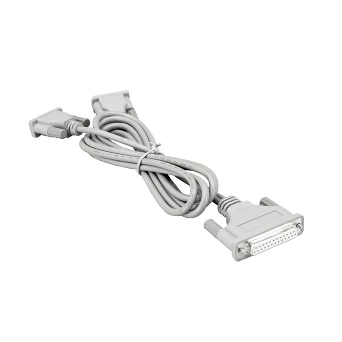Gray serial cable with DB-25 connector for Brother printer connectivity