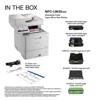 Brother MFC-L9630CDN color laser all-in-one printer with included toner cartridges and accessories