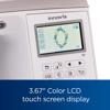 Brother Innov-is sewing machine with 3.67-inch color LCD touchscreen displaying embroidery design
