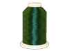 Brother embroidery thread spool in dark green on white background