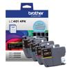 Brother LC4014PK ink cartridge 4-pack in black, cyan, magenta, and yellow with packaging