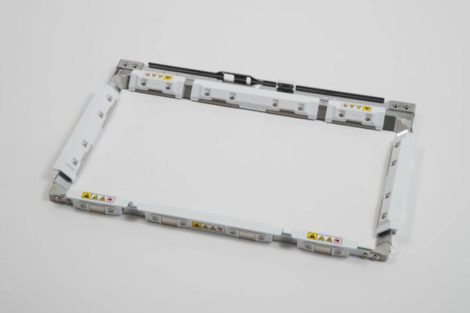 Brother printer magnetic frame component with white border and warning labels
