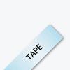 Brother TZe-AF131 light blue laminated label tape with black text