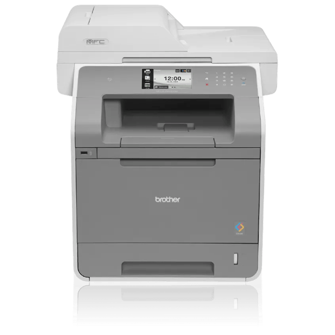 Brother MFC-L9550CDW color laser all-in-one printer with touchscreen and dual paper trays