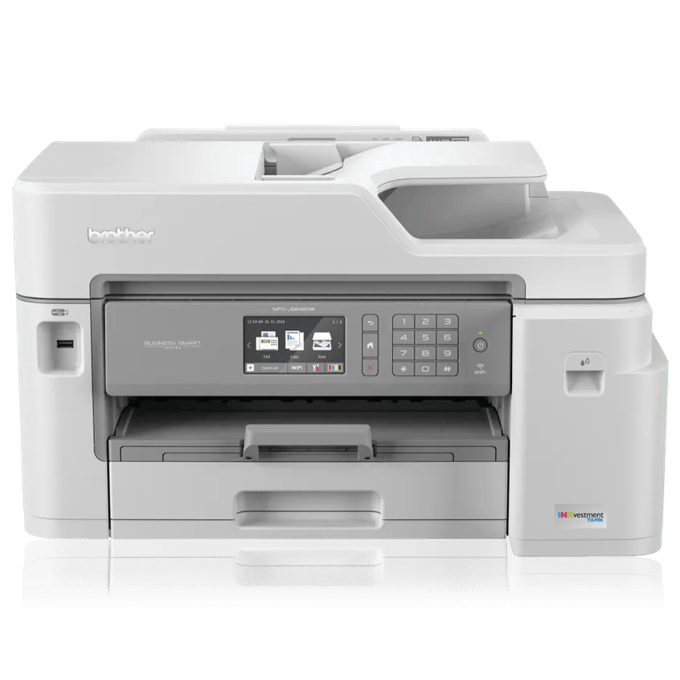Brother MFC-J5845DW all-in-one inkjet printer with wireless connectivity and INKvestment Tank