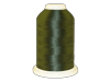 Brother dark olive green embroidery thread spool on white background