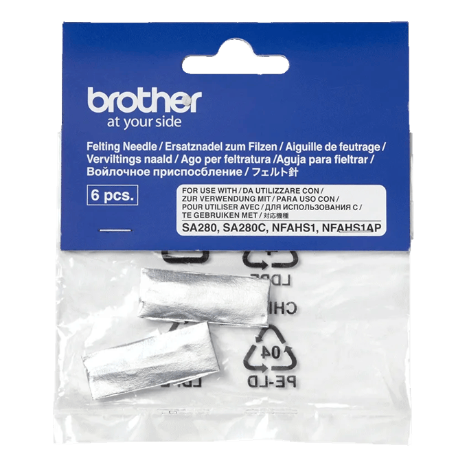 Brother felting needle pack, 6-piece accessory for fabric crafting