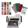 Brother ScanNCut cutting machine bundle with glitter vinyl rolls and adhesive craft sheets