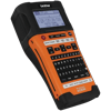 Brother PT-E550W handheld label maker with QWERTY keyboard and LCD display