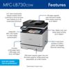 Brother MFC-L8730CDW color laser all-in-one printer with touchscreen and wireless connectivity