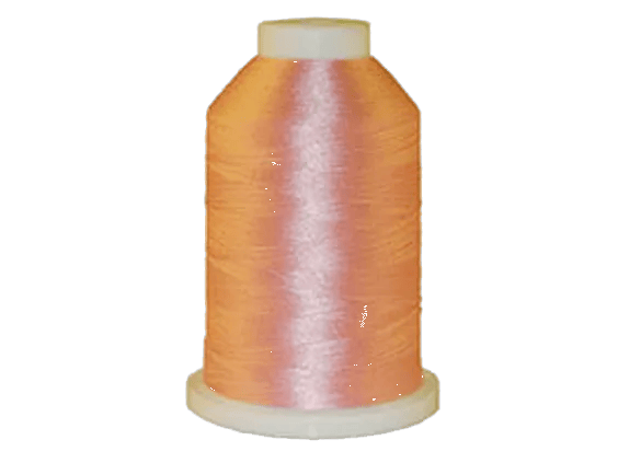 Brother embroidery thread spool in gradient orange to pink with glossy finish