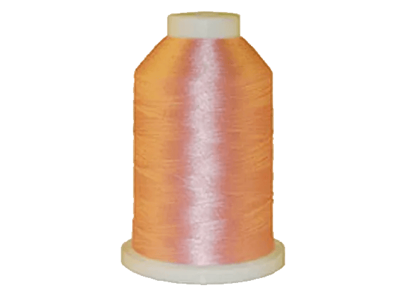 Brother embroidery thread spool in gradient orange to pink with glossy finish