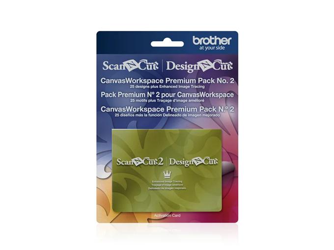 Brother ScanNCut CanvasWorkspace Premium Pack No. 2 activation card with 25 designs