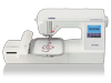 Brother PE-700II embroidery machine with touchscreen and floral design in hoop