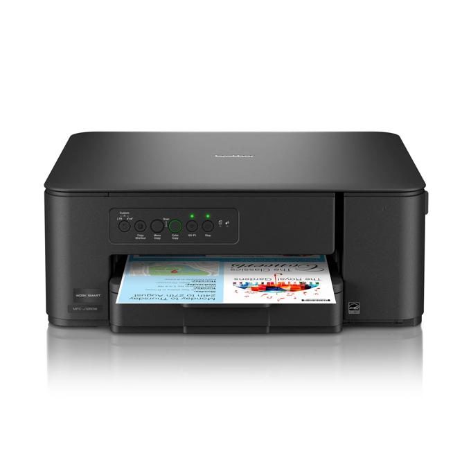 Brother MFC-J1260W wireless all-in-one color inkjet printer printing colorful document