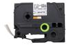 Brother HSe-251E 21mm white heat-shrink tube cartridge on black cassette