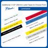 Brother 36mm laminated label tape options in multiple colors with black text