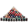 Brother embroidery thread spools arranged in pyramid formation with vibrant multicolor options