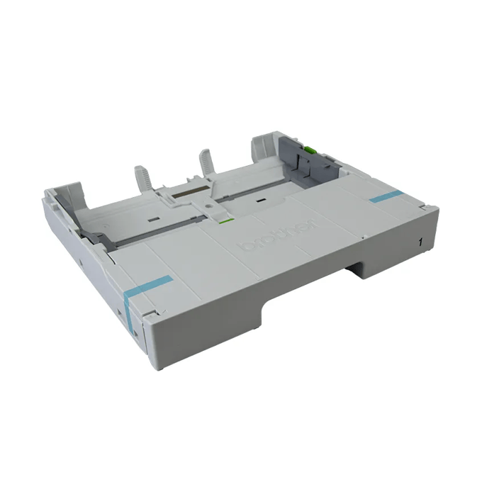 Brother printer paper tray with adjustable guides for multiple paper sizes