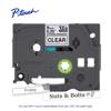 Brother P-touch TZe-S121 9mm clear label tape cartridge with strong adhesive