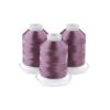 Brother embroidery thread spools in light mauve on white bases