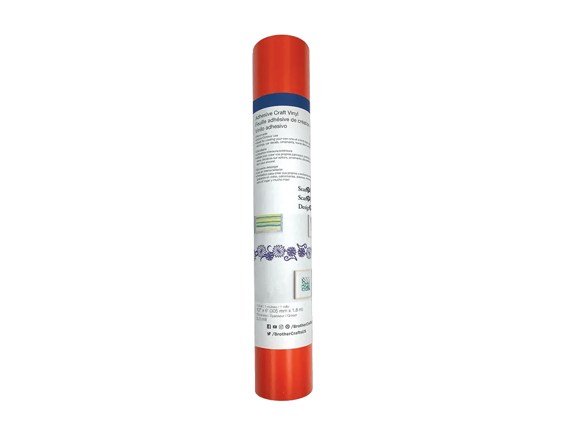 Brother orange adhesive craft vinyl roll for cutting machines