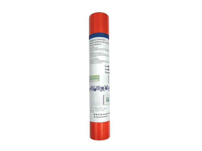 Brother orange adhesive craft vinyl roll for cutting machines