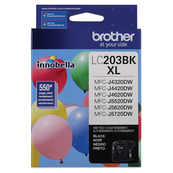 Brother Genuine LC203BK High-yield Black Ink Cartridge, Black, large