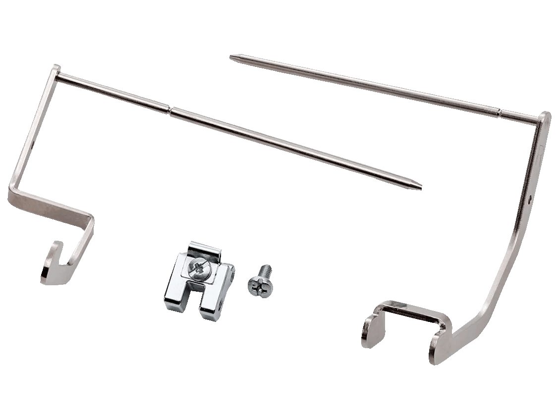 Brother sewing machine accessory kit with metal frame, presser foot, and mounting hardware
