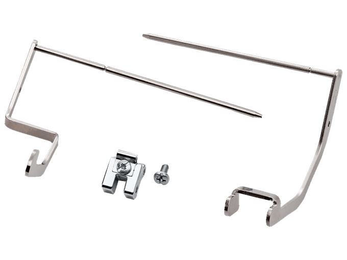 Brother sewing machine accessory kit with metal frame, presser foot, and mounting hardware