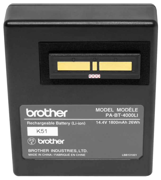 Brother PA-BT-4000LI rechargeable lithium-ion battery with charge indicator