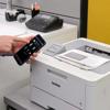 Brother HL-L8245CDW color laser printer with wireless mobile printing in office workspace