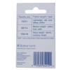 Back of Brother sewing needle package showing size chart for lightweight, medium, and heavyweight fabrics
