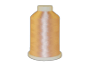 Brother embroidery thread spool in peach with glossy finish on white background