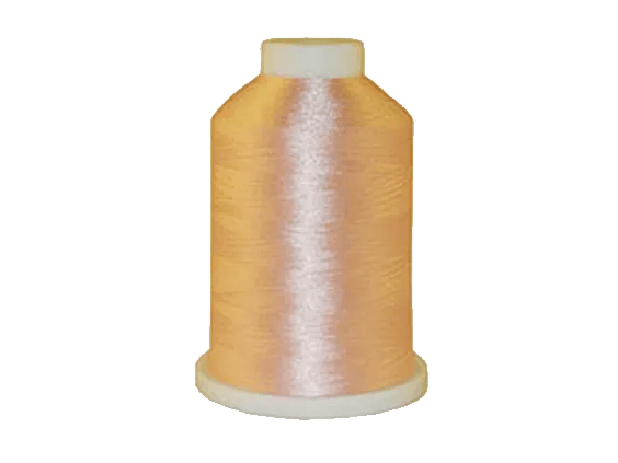 Brother embroidery thread spool in peach with glossy finish on white background