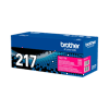 Cartucho de tóner magenta Brother TN217M en empaque azul