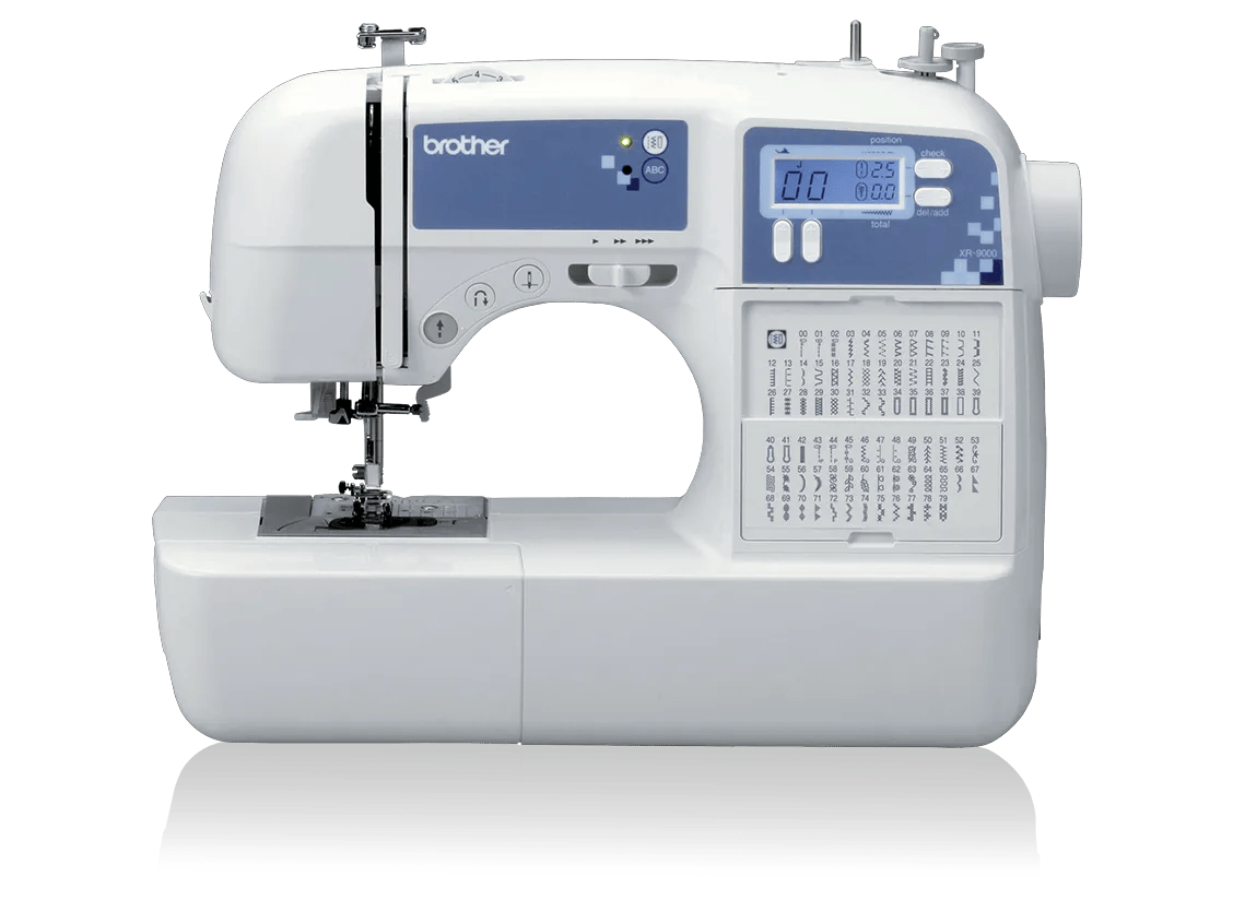Brother XR9000 computerized sewing machine with LCD screen and built-in stitches