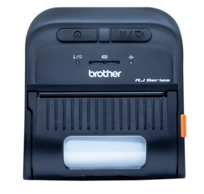 Brother RJ-3035 mobile receipt printer with wireless connectivity and rechargeable battery