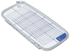 Brother embroidery hoop with grid markings for precise fabric positioning