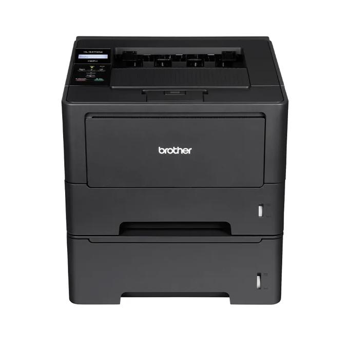 Brother HL-5470dwt monochrome laser printer with dual paper trays and wireless connectivity