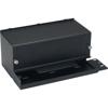 Brother black metal under-desk printer stand with open front compartment