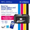 Brother MFC-J1410DW all-in-one wireless color inkjet printer with mobile connectivity