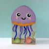 Brother ScanNCut decorative jellyfish card with patterned paper and ocean elements