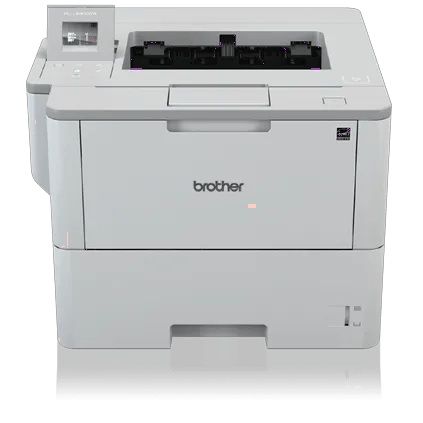 Brother HL-L6400DW monochrome laser printer with wireless connectivity and touchscreen display