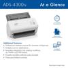 Brother ADS-4300N desktop scanner with duplex scanning and wireless networking