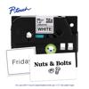 Brother P-touch TZe laminated tape cassette with printed labels for home organization